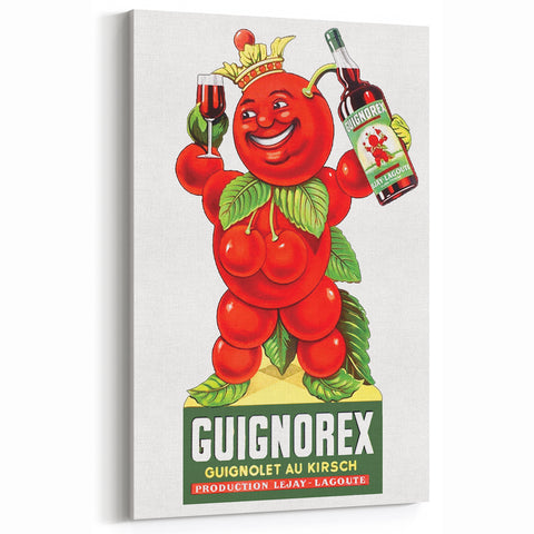 Vintage Guignorex Advertising Poster - Retro Cherry Wall Art