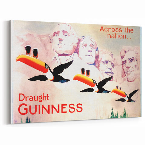 Vintage Guinness Draught Advertising Poster - Retro Toucan Wall Art