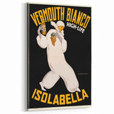 Vintage Vermouth Bianco Advertising Poster - Retro Italian Wall Art