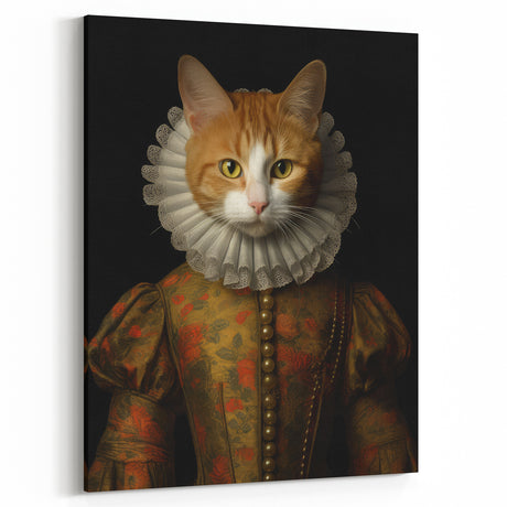Vintage Animal Art: Aristocratic Cat – Retro Animal Illustration