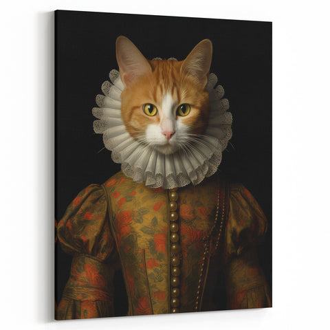 Vintage Animal Art: Aristocratic Cat – Retro Animal Illustration