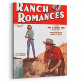 Vintage Magazine Cover Art - Retro Western Romance Magazine Print