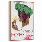 Vintage Kattus Hochriegl Sekt Advertising Poster - Retro Wall Art