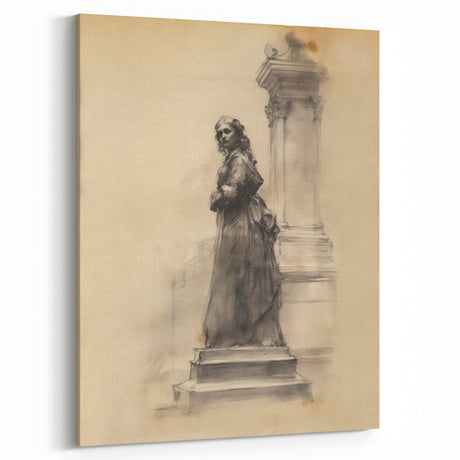 Vintage Portrait Art - Elegant Antique Portrait Prints on Canvas