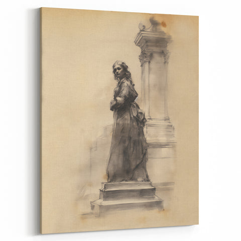 Vintage Portrait Art - Elegant Antique Portrait Prints on Canvas