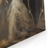 Skeleton Dance Halloween Wall Art - Gothic Haunted Oil Painting