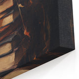 Witch’s Hat and Books Halloween Wall Art - Gothic Oil Painting