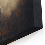 Haunted Castle Halloween Wall Art - Gothic Spooky Oil Painting