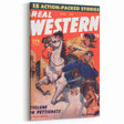 Real Western Stories Vintage Magazine Cover - Retro Cowboy Art