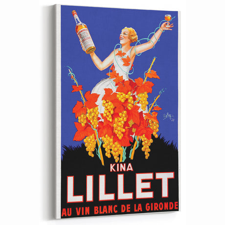 Vintage Lillet Poster: Retro Wine Advertising Wall Art for Your Home