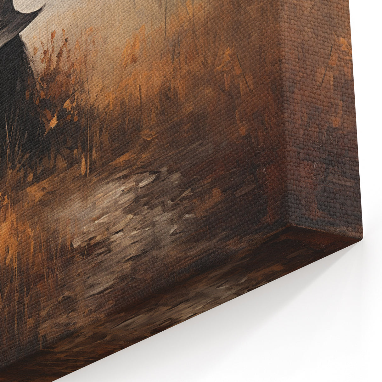 Halloween Canvas Art - Mysterious Witch in Autumn Landscape