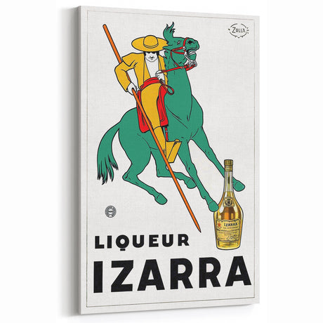 Vintage Izarra Poster: Retro Liqueur Advertising Wall Art
