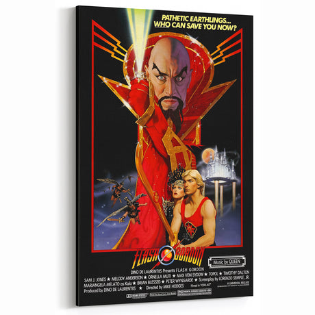 Retro Flash Gordon Poster - Vintage 80s Sci-Fi Movie Wall Art