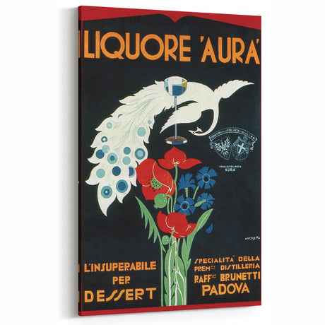 Vintage Aura Poster: Retro Liqueur Advertising Wall Art