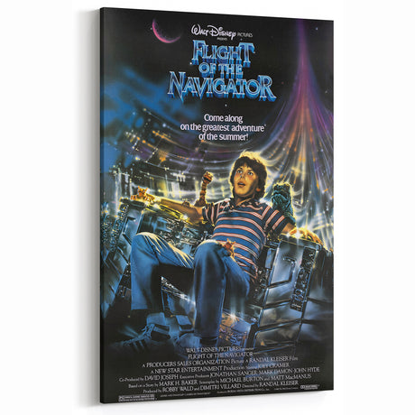Retro Flight of the Navigator Poster - Vintage 80s Sci-Fi Wall Art