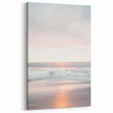 Golden Summer Sunset Over Waves – Beach Wall Art Canvas