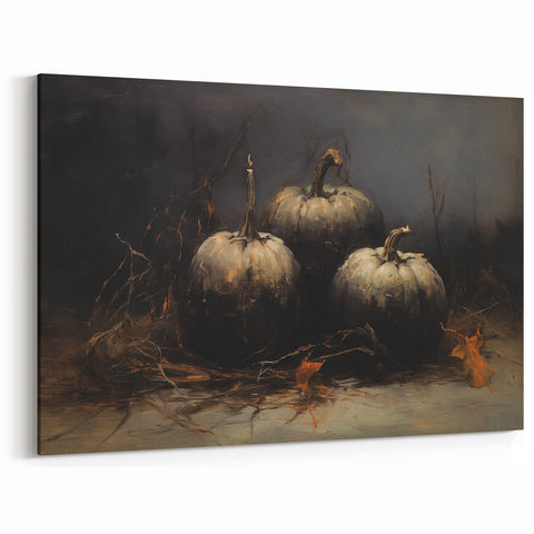 Spooky Wall Art - Dark Gothic Pumpkin Still Life