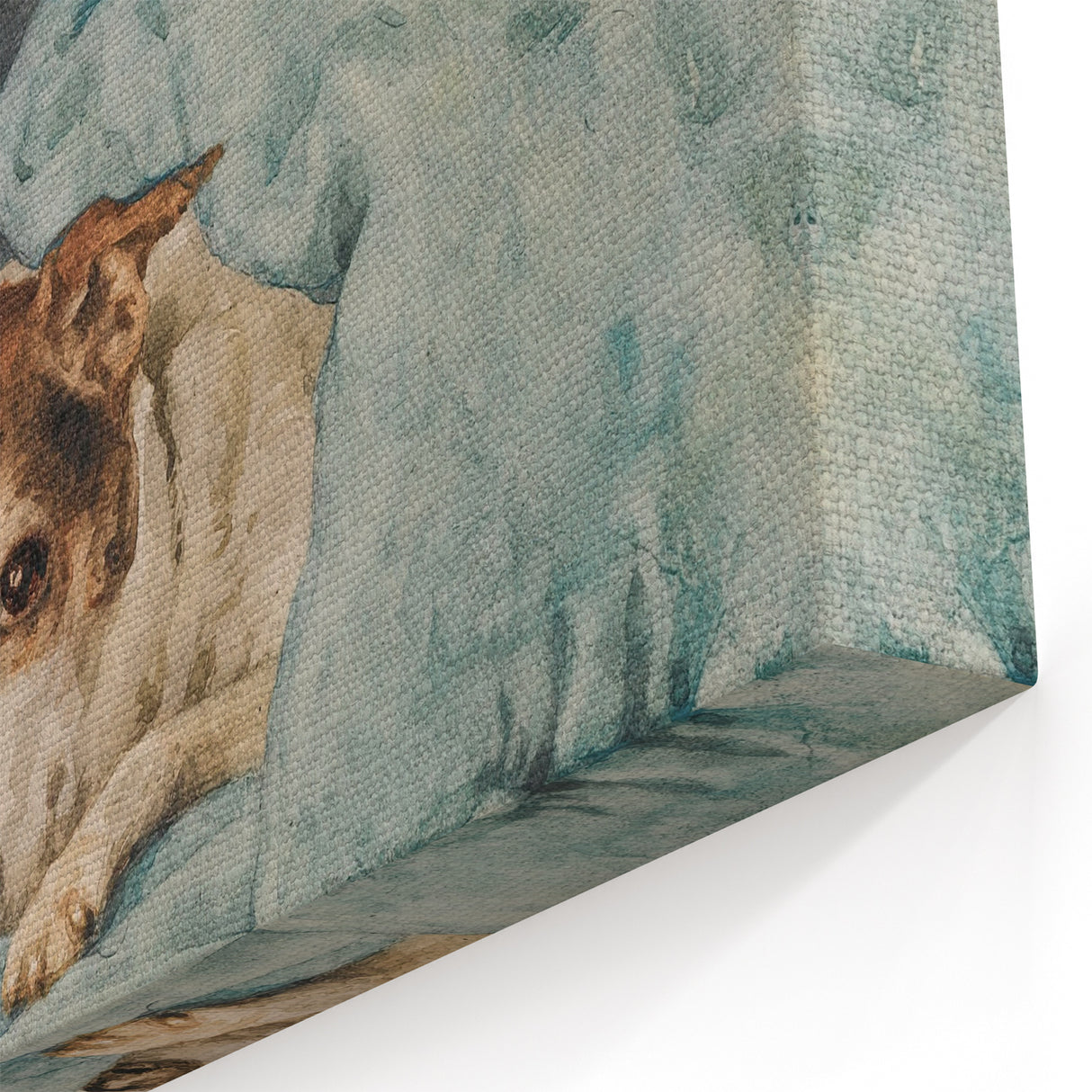 Vintage Animal Art – Cozy Dog in Classic Pet Portrait Print