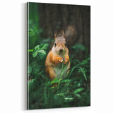Spring Landscape Wall Art – Adorable Squirrel in Lush Greenery