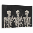Spooky Wall Art - Trio of Skeletons Halloween Canvas Print