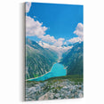 Spring Landscape Wall Art – Serene Mountain & Turquoise Lake
