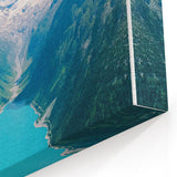 Spring Landscape Wall Art – Serene Mountain & Turquoise Lake