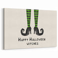Halloween Canvas Art - Witch Legs Happy Halloween Witches
