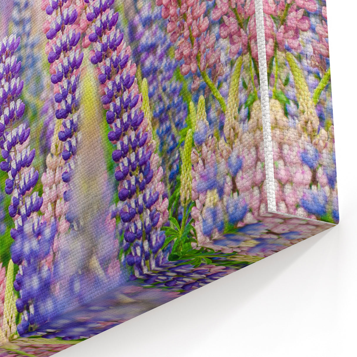 Spring Landscape Wall Art – Vibrant Lupine Flower Field Print