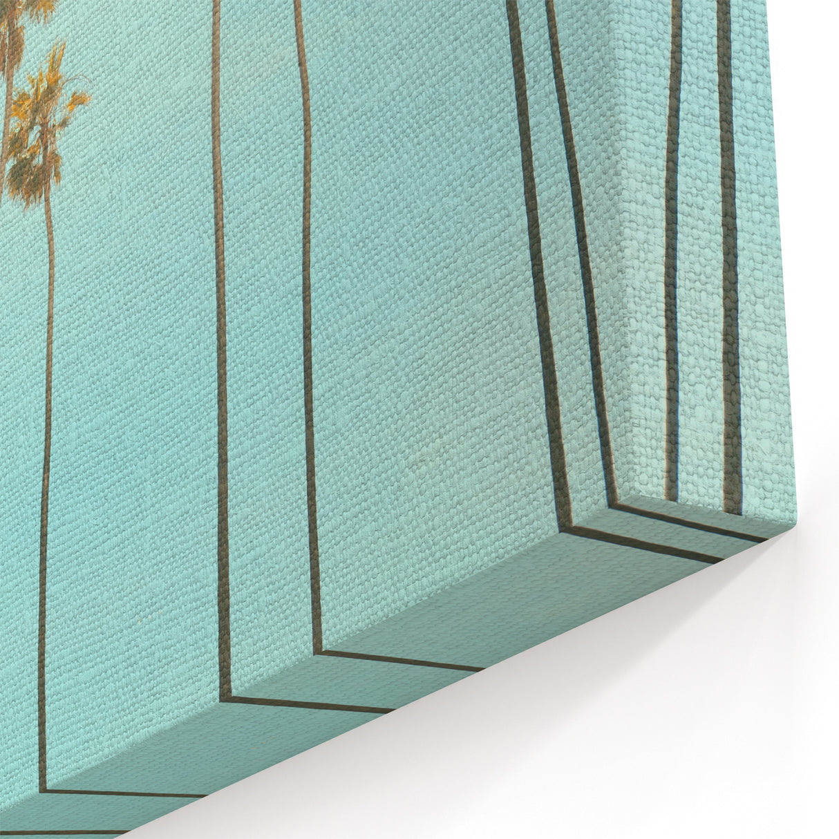 Tall Palm Trees Under Blue Sky – Vibrant Summer Wall Art