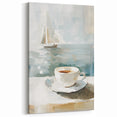 Coastal Coffee Wall Art – Sailboat & Morning Brew Print