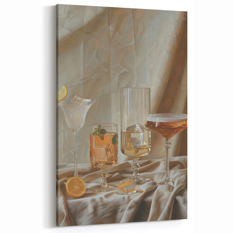 Elegant Cocktail Wall Art – Luxury Drinks Still Life Print