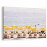 Vibrant Yellow Beach Umbrellas – Summer Coastal Wall Art
