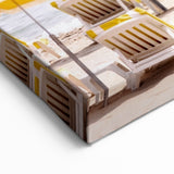 Vibrant Yellow Beach Umbrellas – Summer Coastal Wall Art