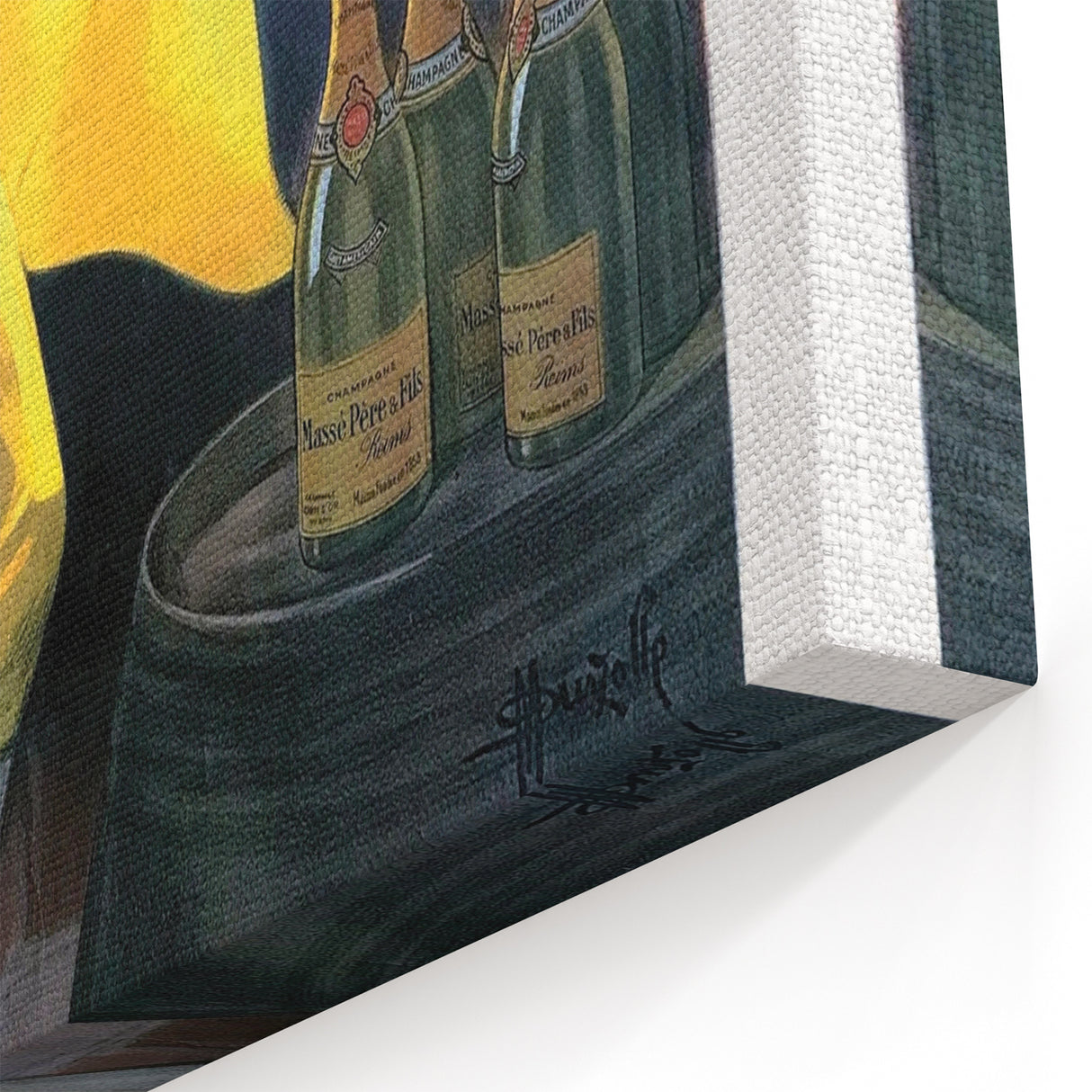 Vintage Champagne Massé Père & Fils Poster: Retro Advertising Art