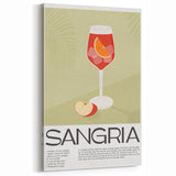 Sangria Cocktail Wall Art – Modern Drink Recipe Print