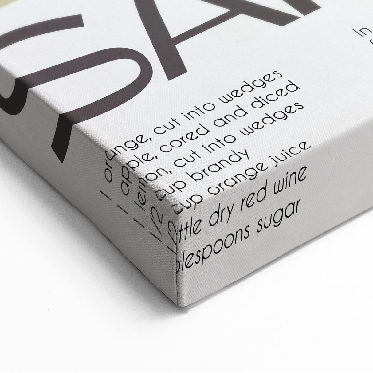 Sangria Cocktail Wall Art – Modern Drink Recipe Print