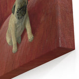 Vintage Animal Art – Playful Pug in Classic Pet Portrait