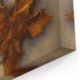 Halloween Canvas Art - Rustic Autumn Leaves Vintage Wall Hanging