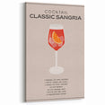 Classic Sangria Cocktail Wall Art – Modern Recipe Print