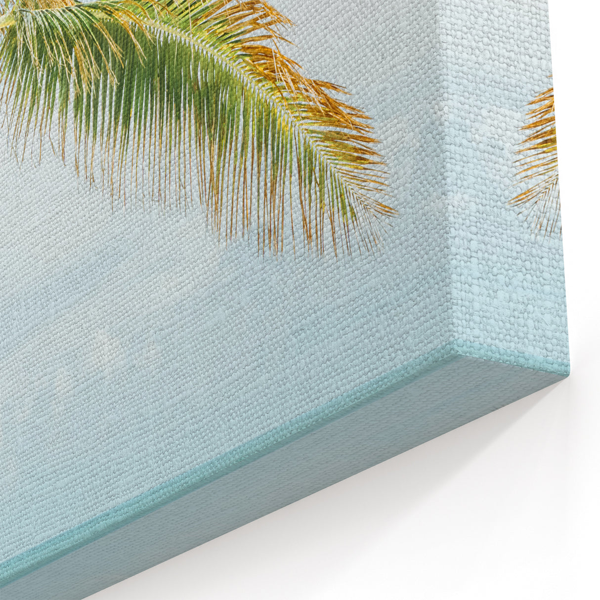 Leaning Palm Tree on Beach – Tropical Summer Wall Art