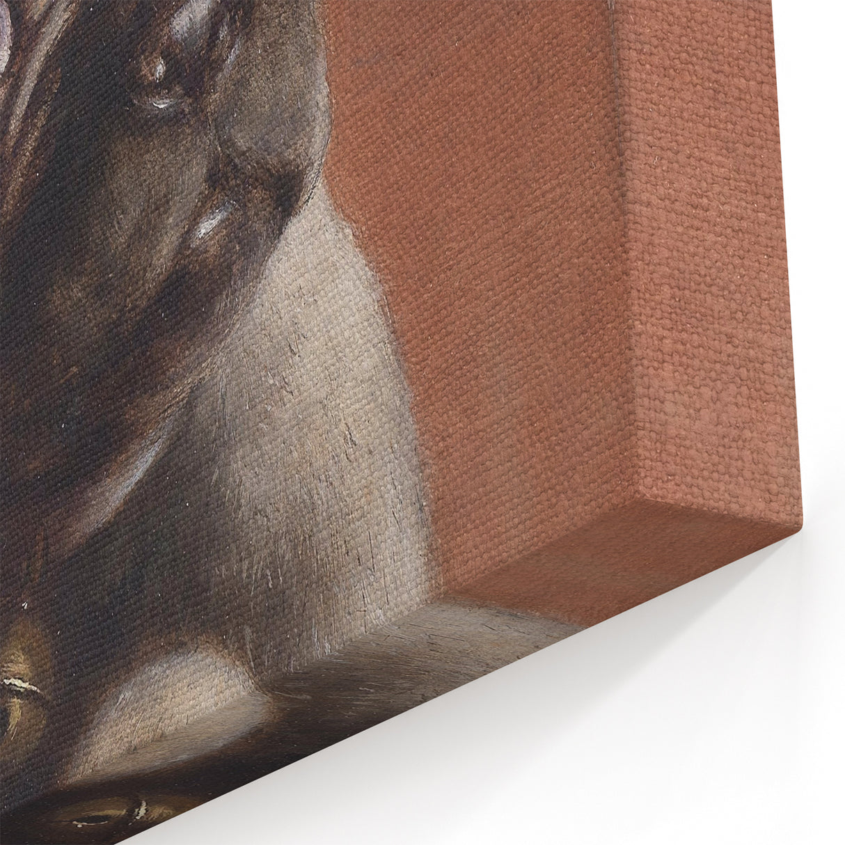 Vintage Animal Art – Adorable Pug with Bow in Classic Portrait