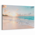 Golden Beach Sunset – Serene Coastal Summer Wall Art