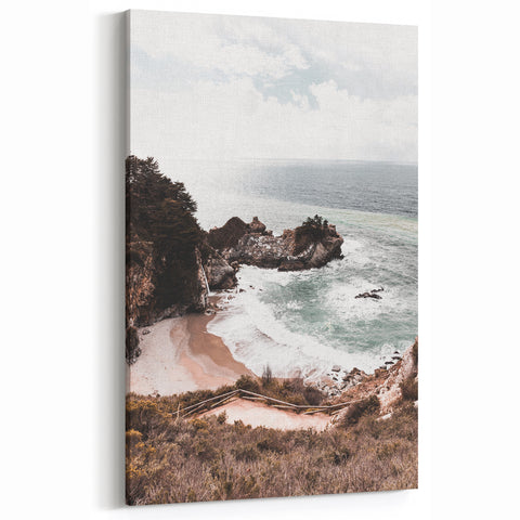 Dramatic Coastal Cliff View – Summer Landscape Wall Art