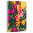 Floral Wall Art – Vibrant Tulip Bouquet Spring Canvas Print