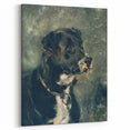 Vintage Animal Art – Majestic Black Dog in Classic Portrait