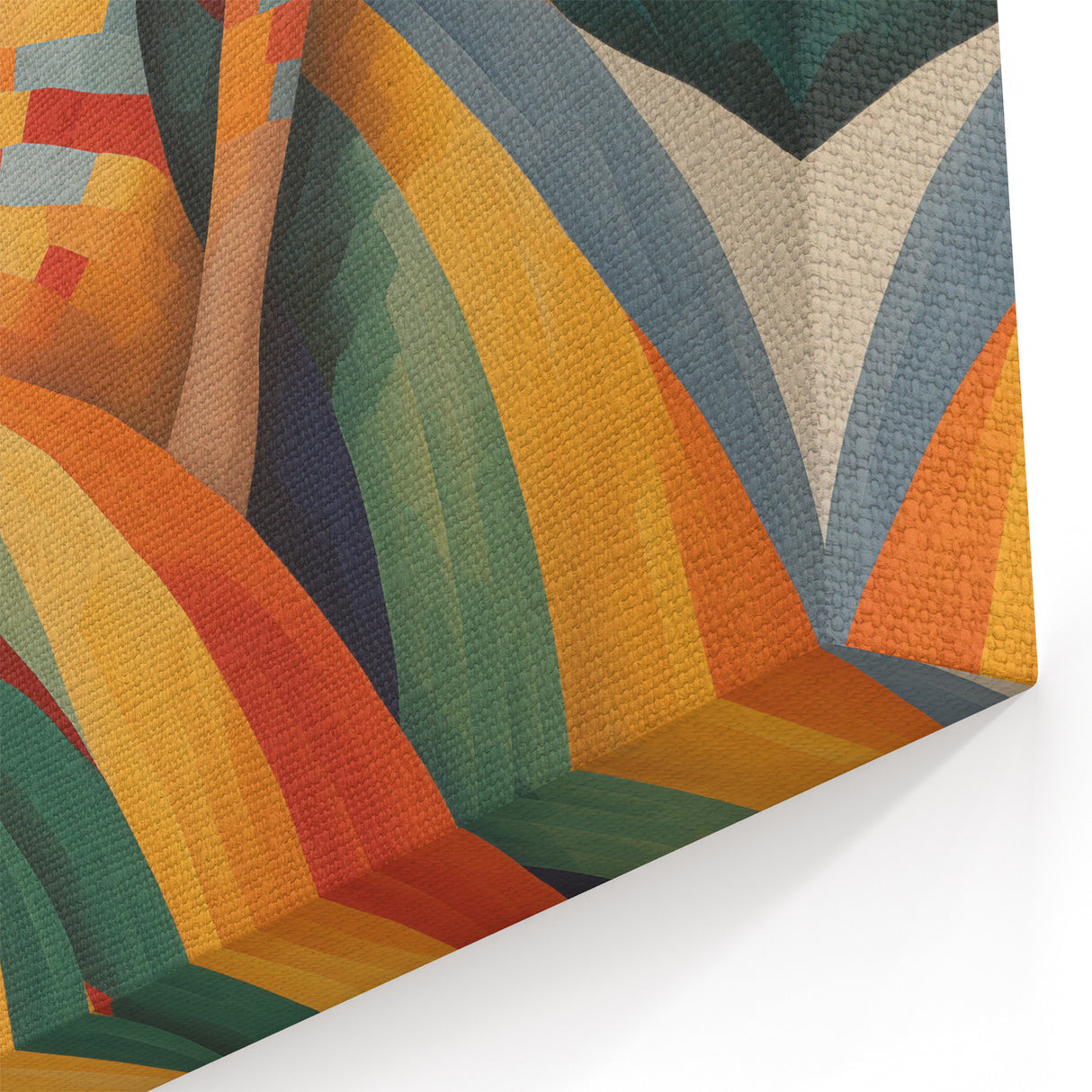 Retro Portrait Canvas - Vibrant Abstract Vintage Woman Wall Art