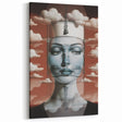 Retro Portrait Canvas - Surreal Vintage Dreamscape Wall Art
