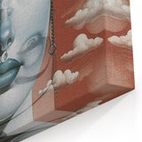 Retro Portrait Canvas - Surreal Vintage Dreamscape Wall Art