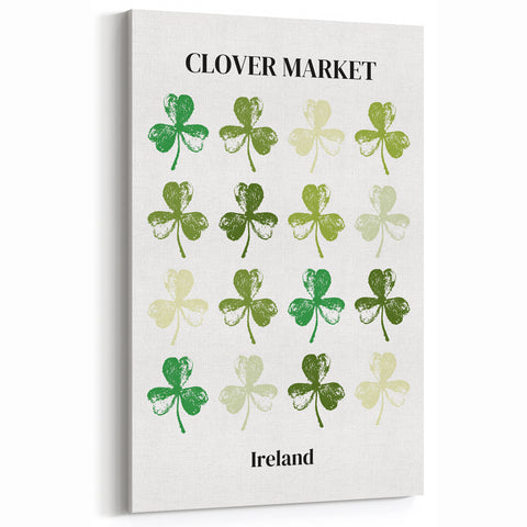 Clover Market Irish Wall Art - St. Patrick’s Day Shamrock Print