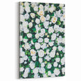 White Roses Floral Spring Wall Art - Botanical Canvas Decor